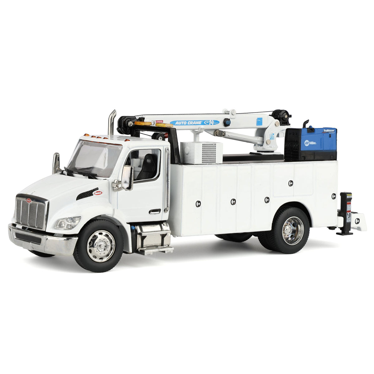 1/50 White Peterbilt Model 536 Crane Work Truck with Miller