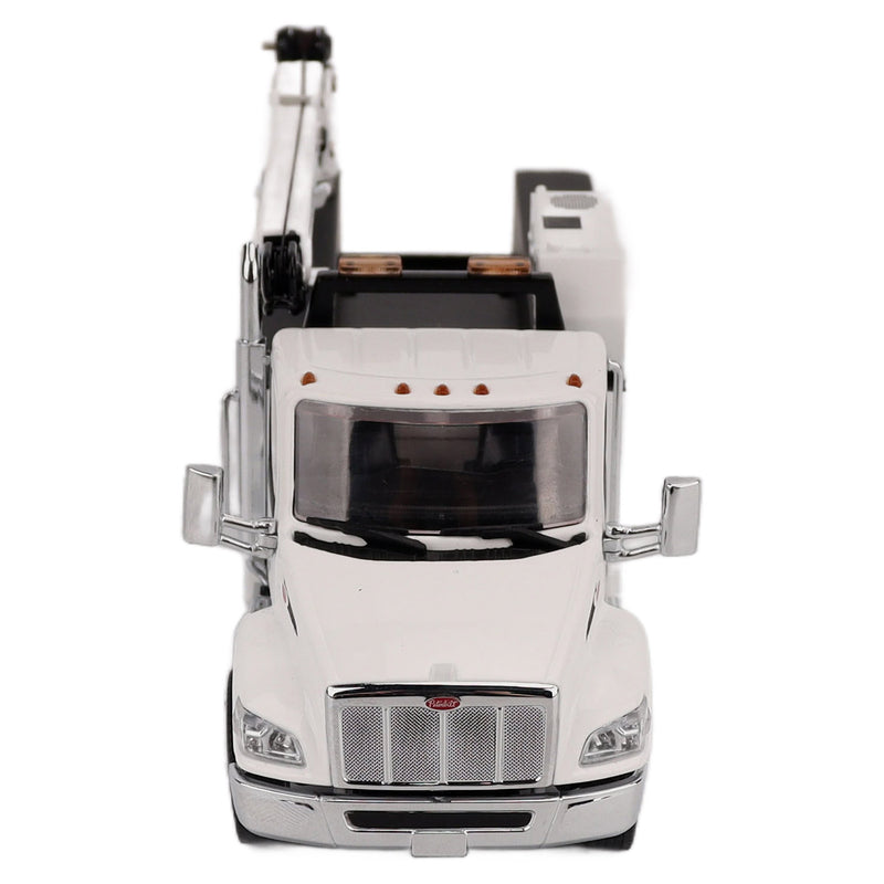 1/50 White Peterbilt Model 536 Crane Work Truck with Miller EnPak by Diecast Masters