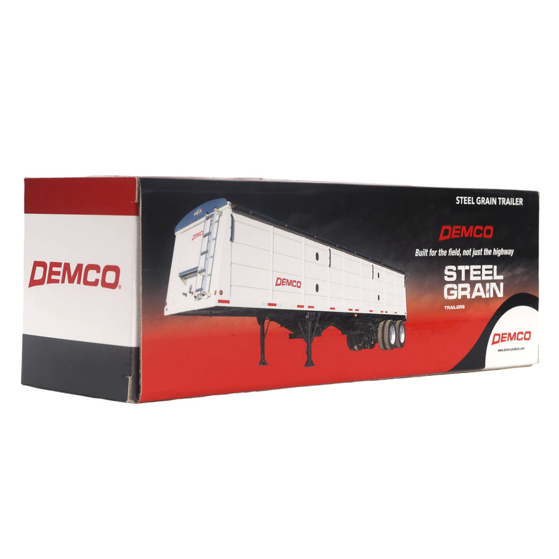 1/64 DEMCO 42ft White Steel Grain Trailer by Diecast Masters