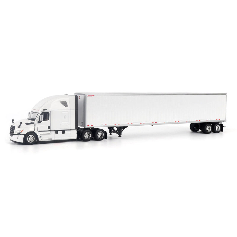 1/64 Freightliner Cascadia Gen-5 Semi Truck with Great Dane Champion 53ft Box Trailer, Winter White, Diecast Masters Transport Series