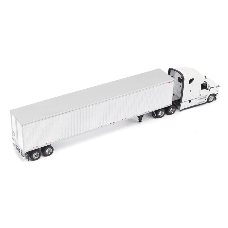 1/64 Freightliner Cascadia Gen-5 Semi Truck with Great Dane Champion 53ft Box Trailer, Winter White, Diecast Masters Transport Series
