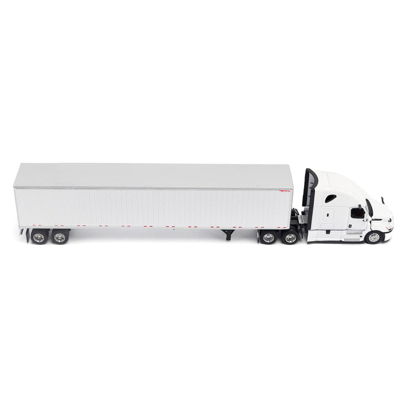 1/64 Freightliner Cascadia Gen-5 Semi Truck with Great Dane Champion 53ft Box Trailer, Winter White, Diecast Masters Transport Series
