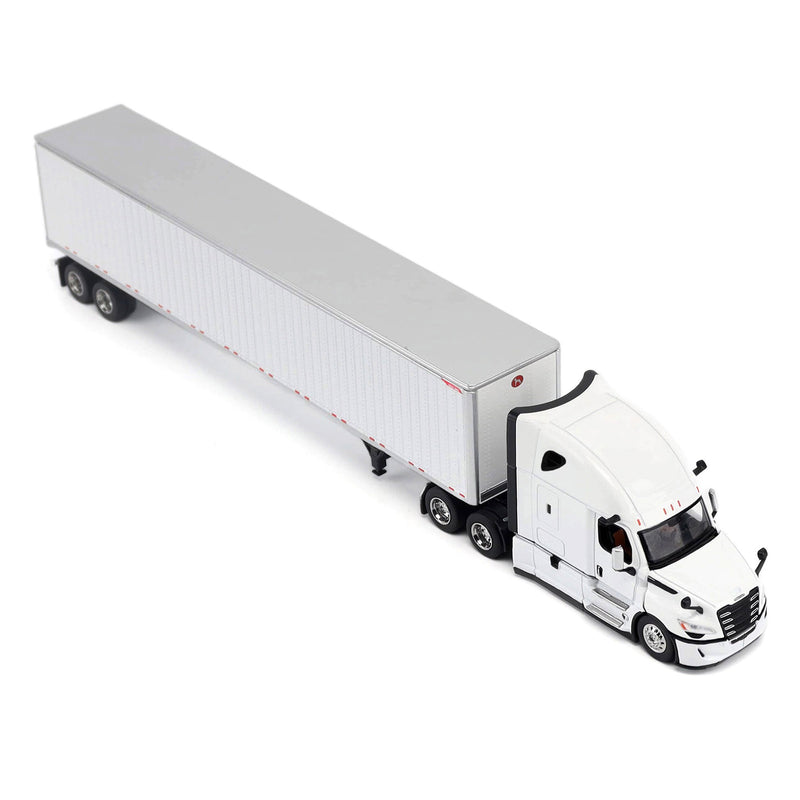 1/64 Freightliner Cascadia Gen-5 Semi Truck with Great Dane Champion 53ft Box Trailer, Winter White, Diecast Masters Transport Series