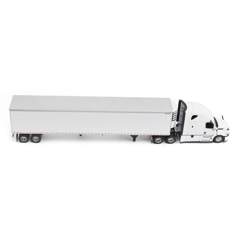 1/64 Freightliner Cascadia Gen-5 Semi Truck with Great Dane Champion 53ft Reefer Trailer, Winter White, Diecast Masters Transport Series