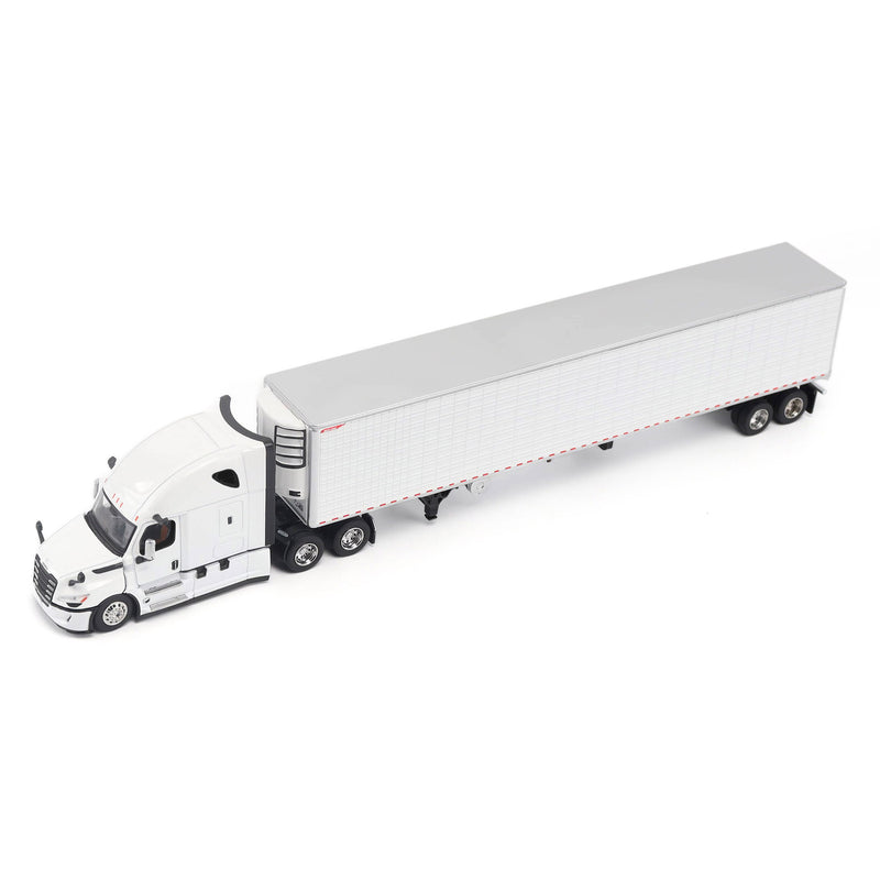 1/64 Freightliner Cascadia Gen-5 Semi Truck with Great Dane Champion 53ft Reefer Trailer, Winter White, Diecast Masters Transport Series