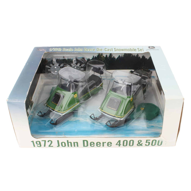 1/16 John Deere 400 & 500 Snowmobile Historical Series Dealer Set with Covers & Medallions