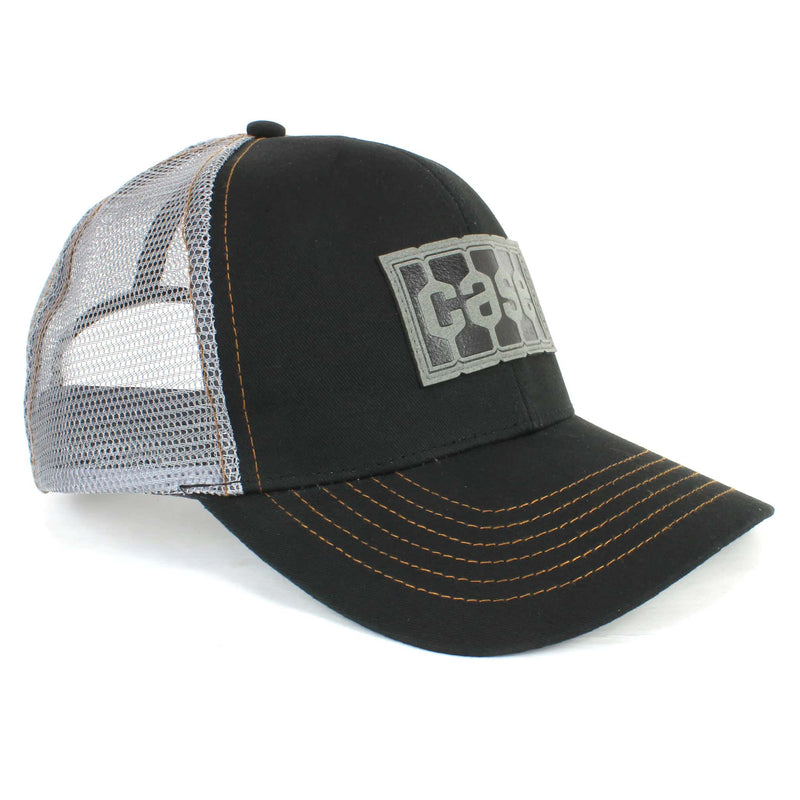 Case Tread Logo Cap with Mesh Back, Black & Gray