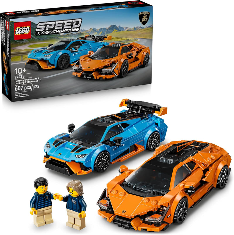 LEGO® Speed Champions Lamborghini Revuelto & Huracán STO Race Car 2-Pack, 607 Pieces