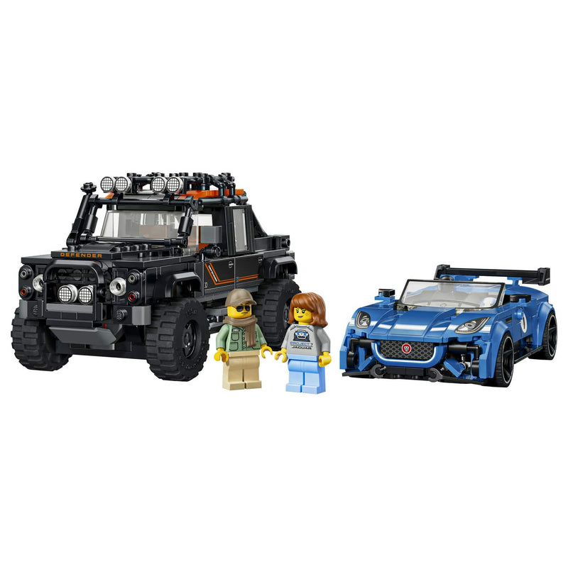 LEGO® Speed Champions Jaguar Project 7 & Land Rover Defender Building Set, 740 Pieces