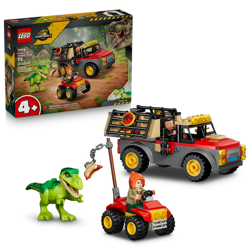 LEGO® Jurassic World Young T. rex Transport Truck Building Set, 115 Pieces