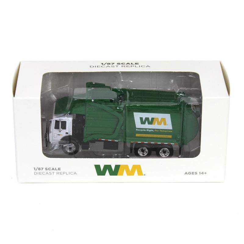 (B&D) 1/87 Mack TerraPro Waste Management Refuse Truck with Front Loader - Damaged Box