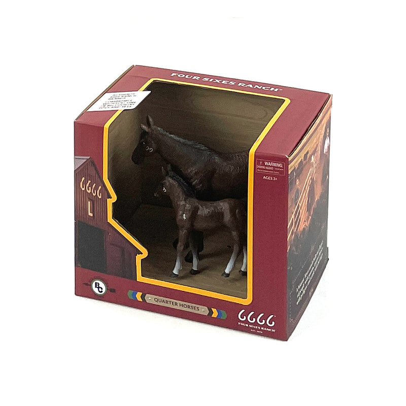 1/20 Four Sixes Ranch Quarter Horse Mare & Colt by Big Country