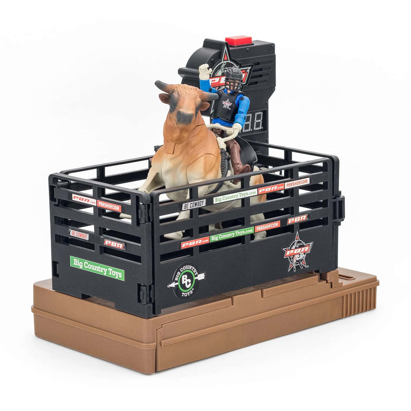 1/20 PBR Bull & Rider Set with Authentic Bucking Actions & Sounds by Big Country Toys