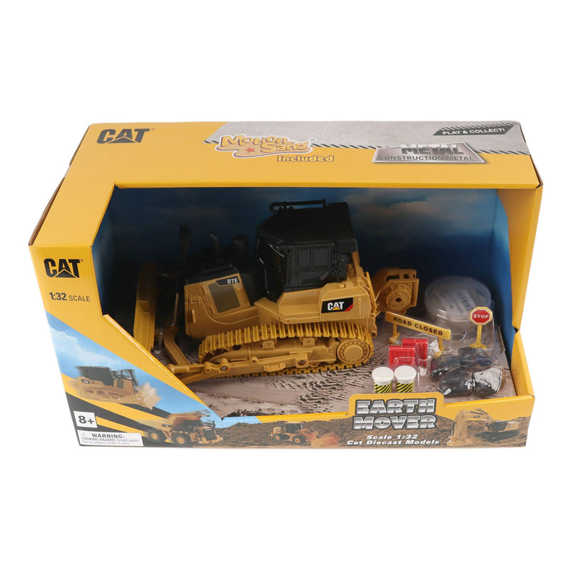 1/32 Caterpillar D7E Track Type Tractor Bulldozer, Diecast Masters Earth Mover Playset
