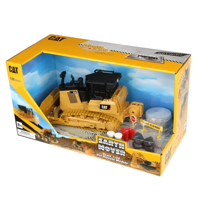 1/32 Caterpillar D7E Track Type Tractor Bulldozer, Diecast Masters Earth Mover Playset