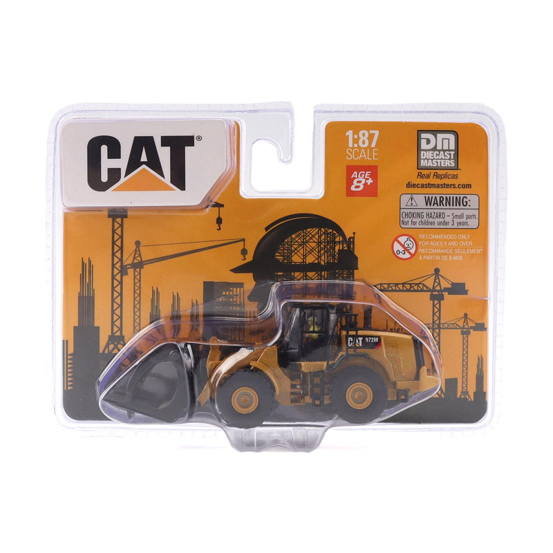 1/87 CAT 950G Wheel Loader with Fork and Wood Log by Diecast Masters
