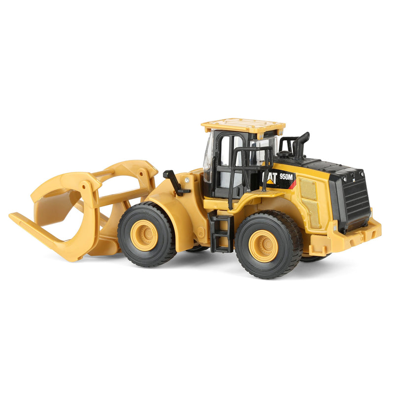 1/64 CAT 950M Wheel Loader with Log Fork and Logs by Diecast Masters