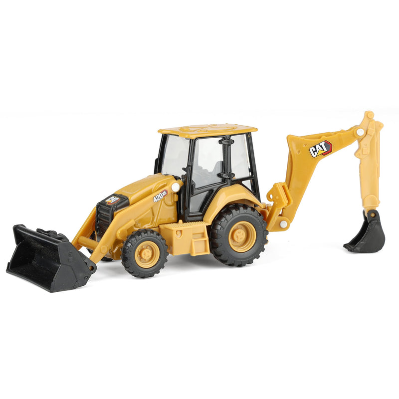 1/64 CAT 420 Backhoe Loader with Interchangeable Attachment by Diecast Masters