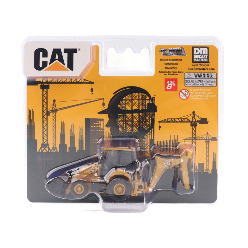 1/64 CAT 420 Backhoe Loader with Interchangeable Attachment by Diecast Masters
