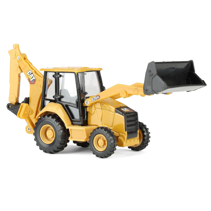 1/64 CAT 420 Backhoe Loader with Interchangeable Attachment by Diecast Masters