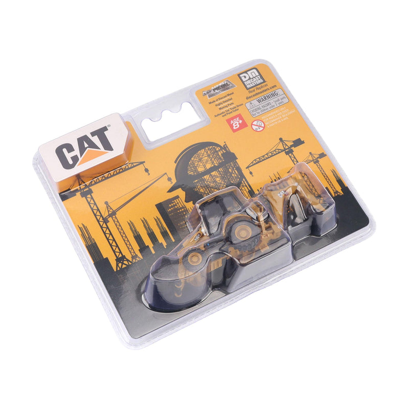 1/64 CAT 420 Backhoe Loader with Interchangeable Attachment by Diecast Masters
