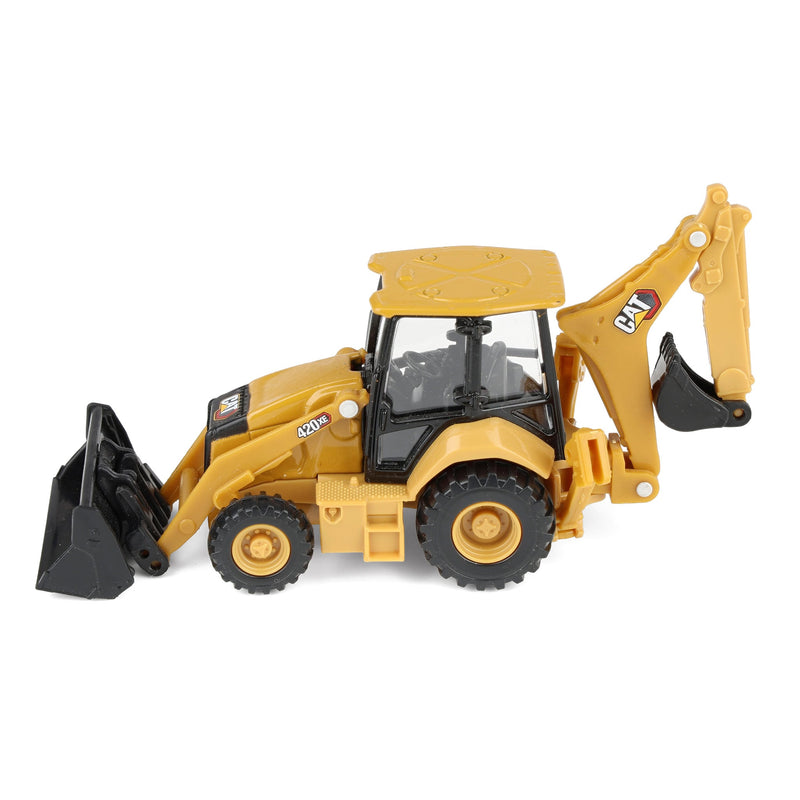 1/64 CAT 420 Backhoe Loader with Interchangeable Attachment by Diecast Masters