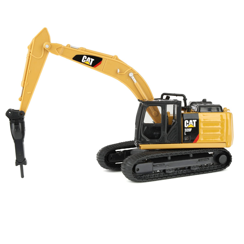 1/64 CAT 320 Excavator with Interchangeable Attachments by Diecast Masters