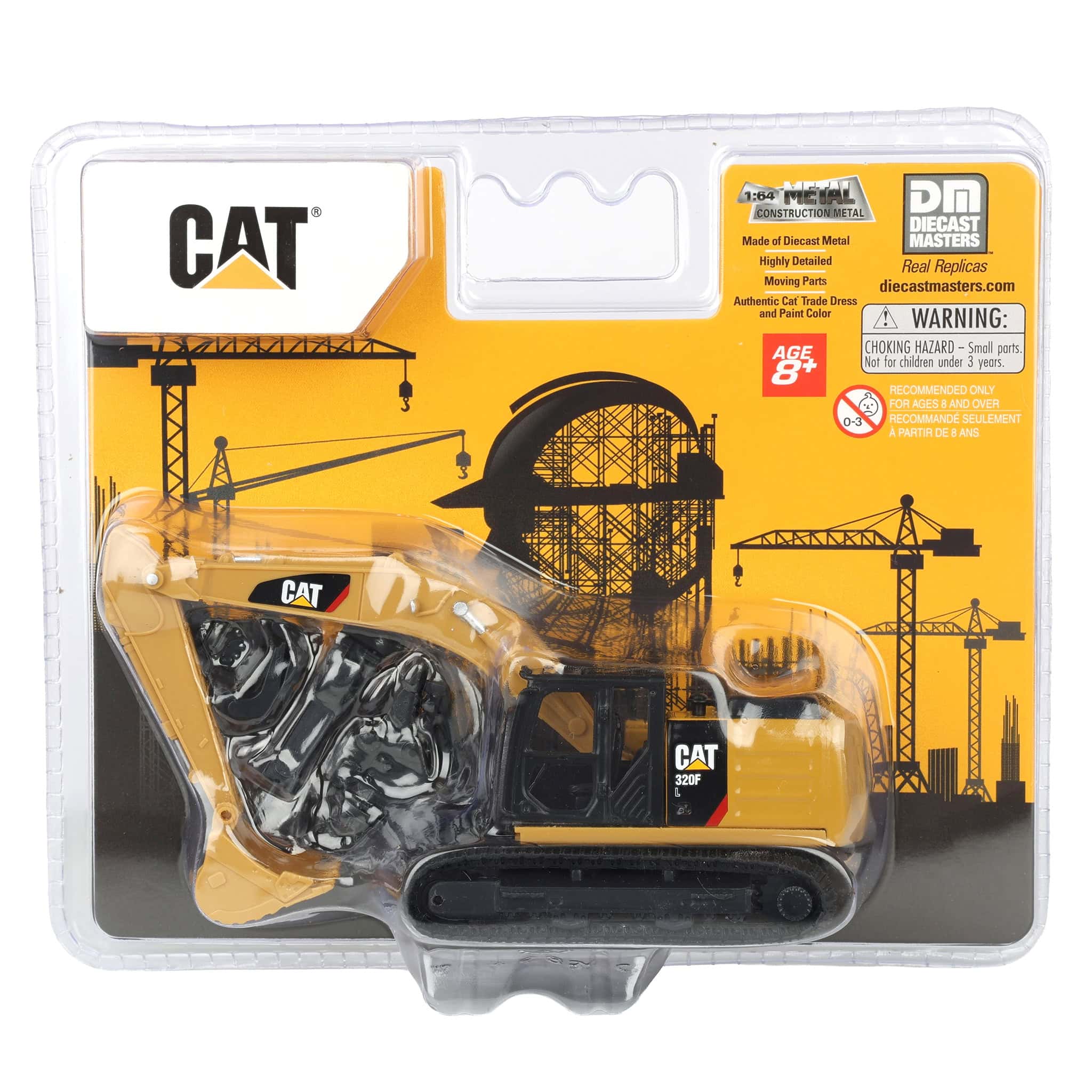84683CS 1/64 CAT 320 Excavator with Interchangeable Attachments by
