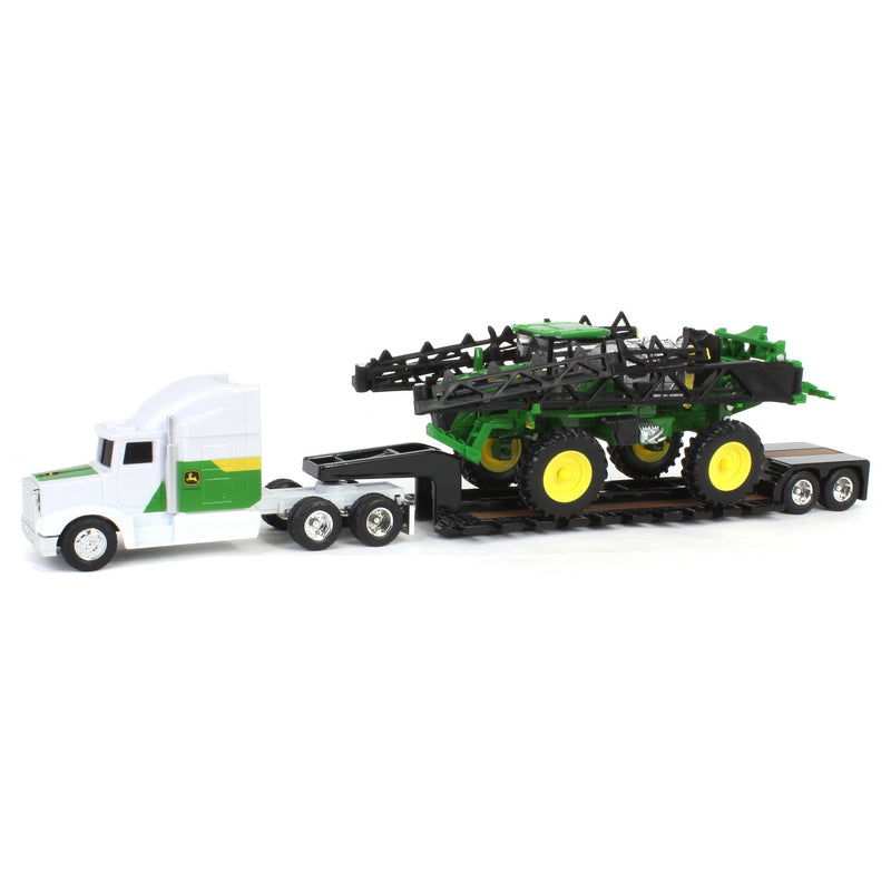 1/64 John Deere 612R Sprayer with Semi Truck & Lowboy Trailer, ERTL Replica Play
