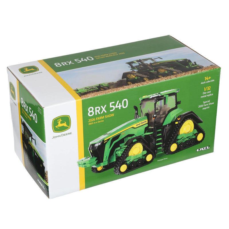 Copper Chase Unit ~ LP88068 1/32 John Deere 8RX 540 Tractor on Tracks by ERTL, 2026 Farm Show One Time Production