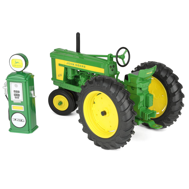 1/16 John Deere 620 Tractor Restoration Set with Vintage-Style Gas Pump, ERTL Prestige Collection