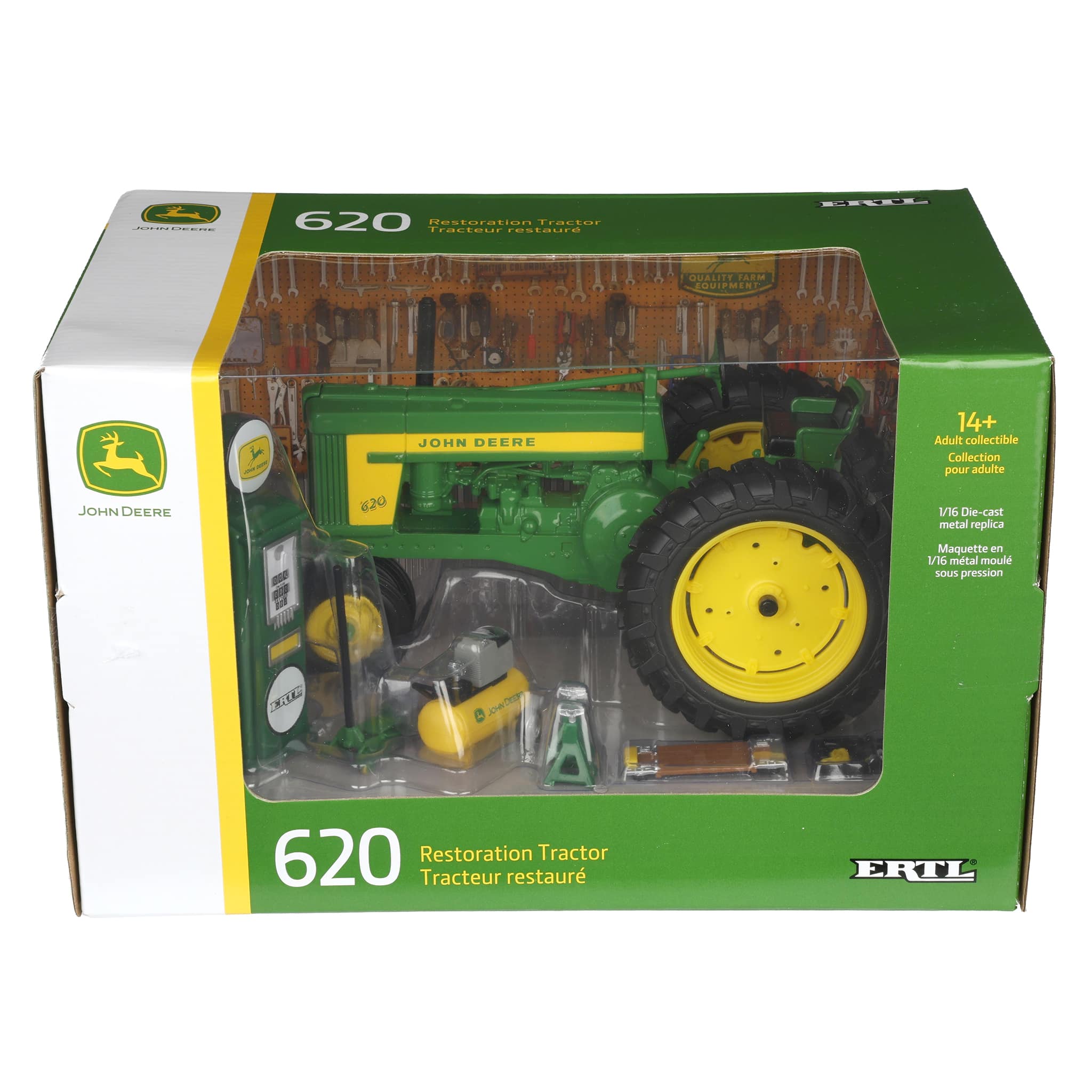 1/16 John Deere 620 Tractor Restoration Set with Vintage-Style Gas