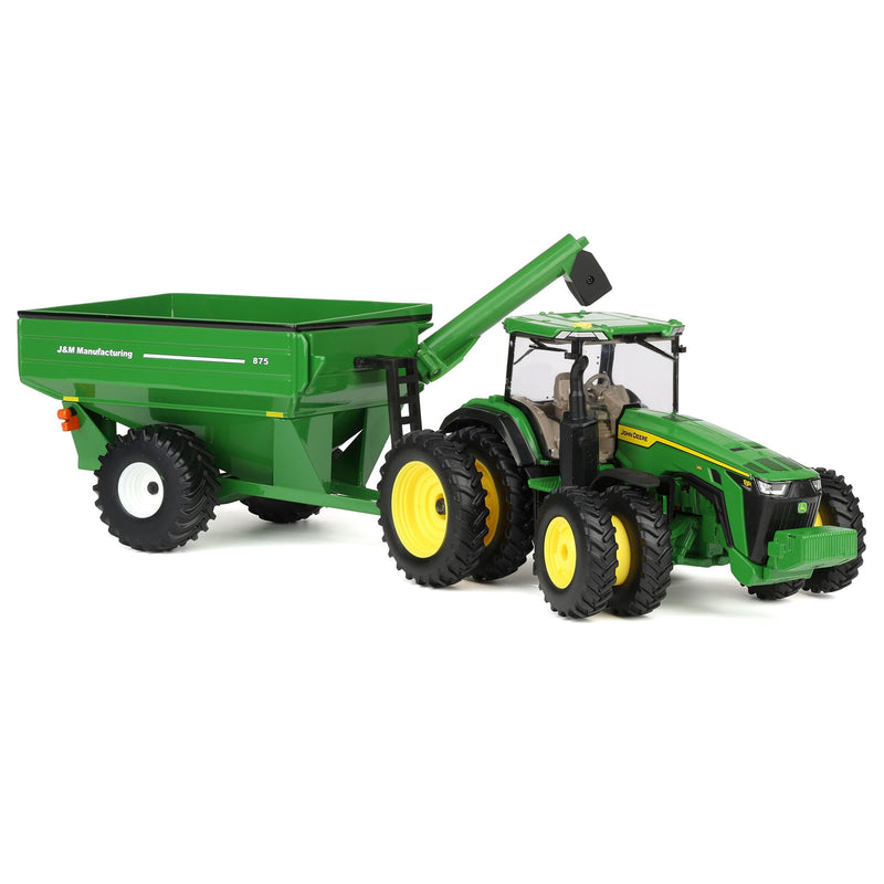 1/32 John Deere 8R 340 Tractor with Green J&M 875 Grain Cart, ERTL Replica Play
