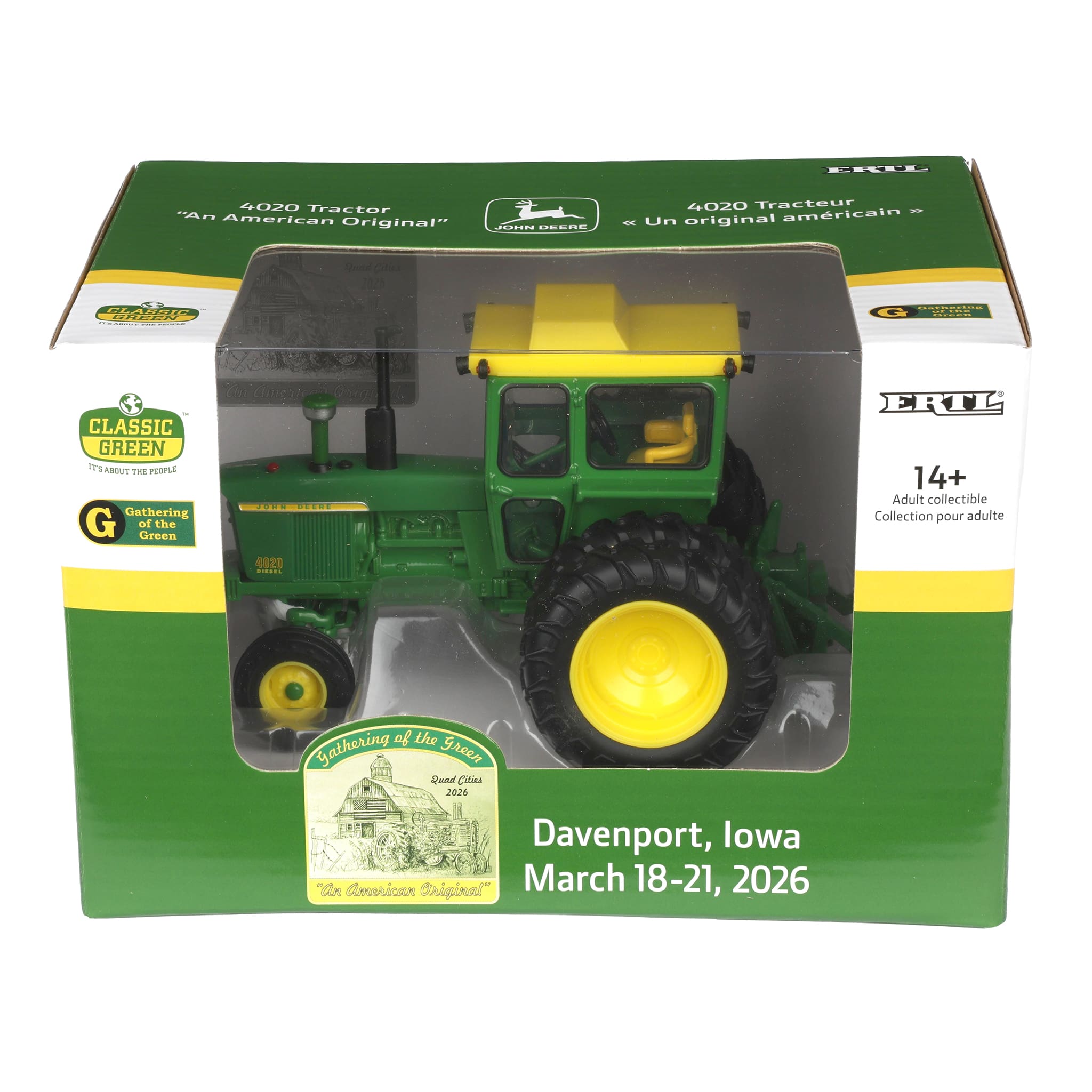 1/32 John Deere 4020 Tractor with Cab & Rear Duals by ERTL, 2026