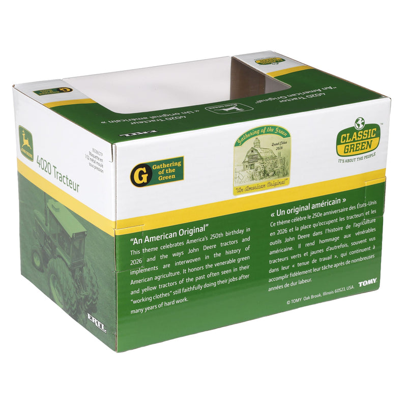 1/32 John Deere 4020 Tractor with Cab & Rear Duals by ERTL, 2026 Gathering of the Green