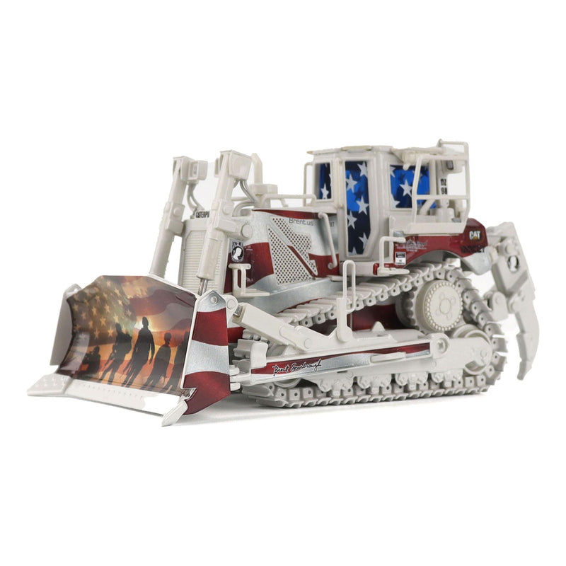 (B&D) 1/50 CAT D8T Dozer with Patriotic Decoration, Brent Scarbrough & Co. - Damaged Item