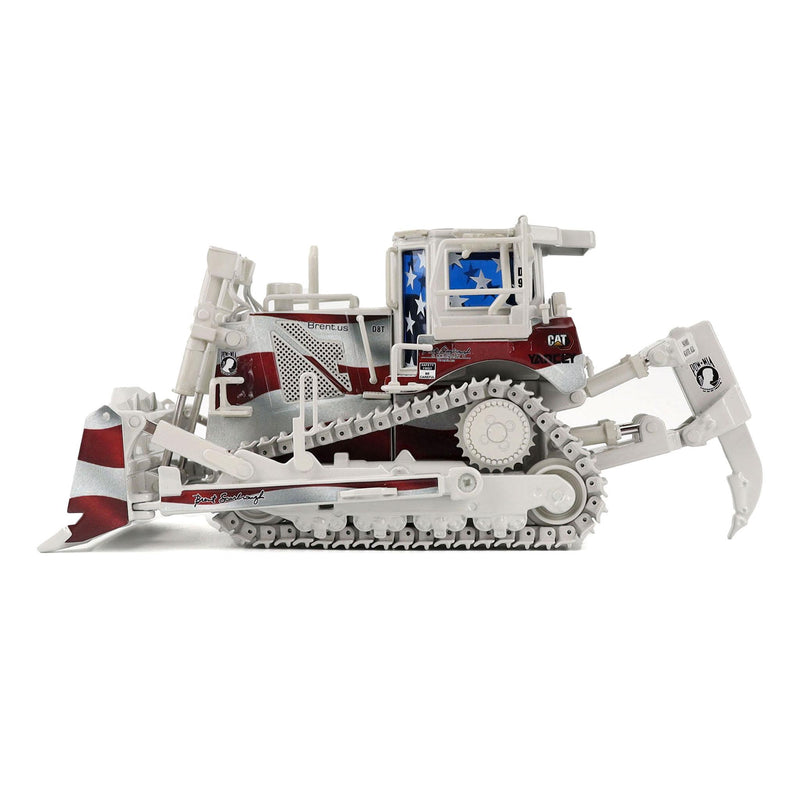 (B&D) 1/50 CAT D8T Dozer with Patriotic Decoration, Brent Scarbrough & Co. - Damaged Item