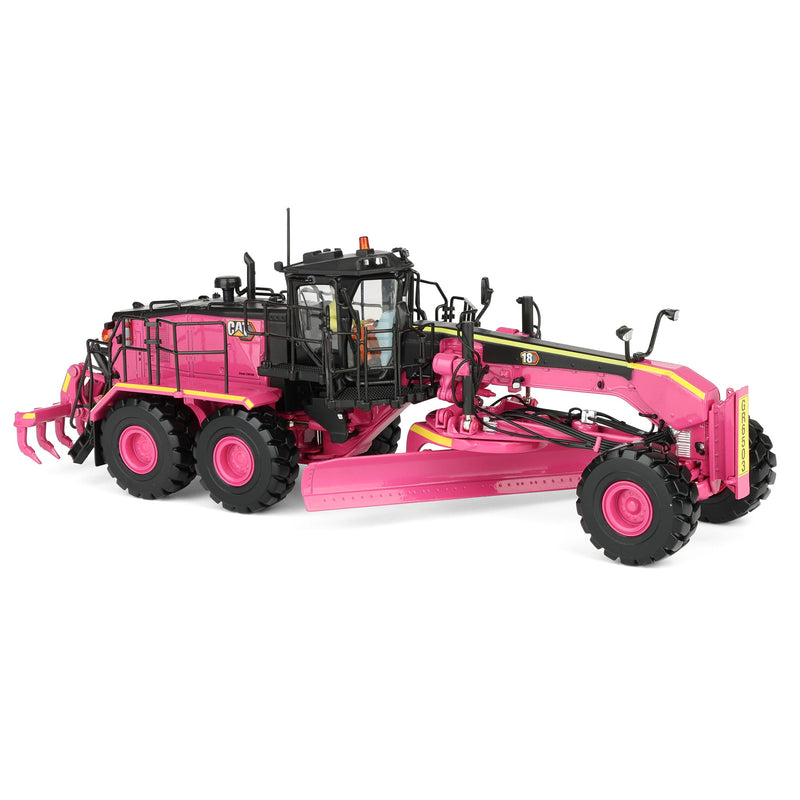 Pink Version ~ 1/50 Caterpillar 18M3 Motor Grader, Diecast Masters High Line Series