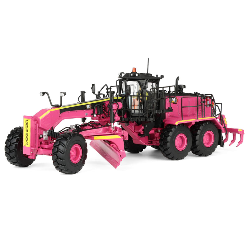 Pink Version ~ 1/50 Caterpillar 18M3 Motor Grader, Diecast Masters High Line Series