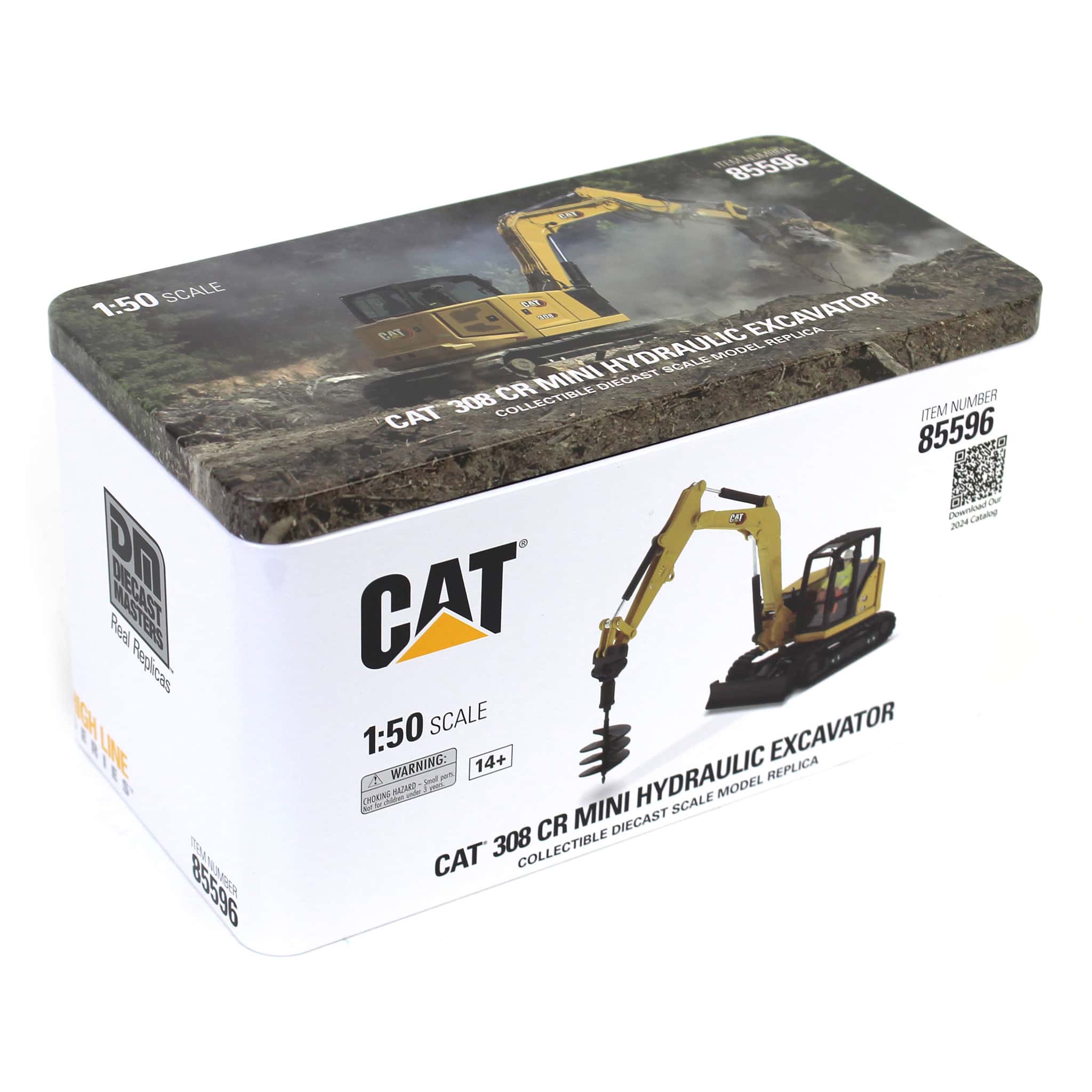 CATERPILLAR 308C CR 油圧ショベル ミニチュア1/50 85596 1/50 Caterpillar 308 CR Mini Hydraulic Excavator, Diecast
