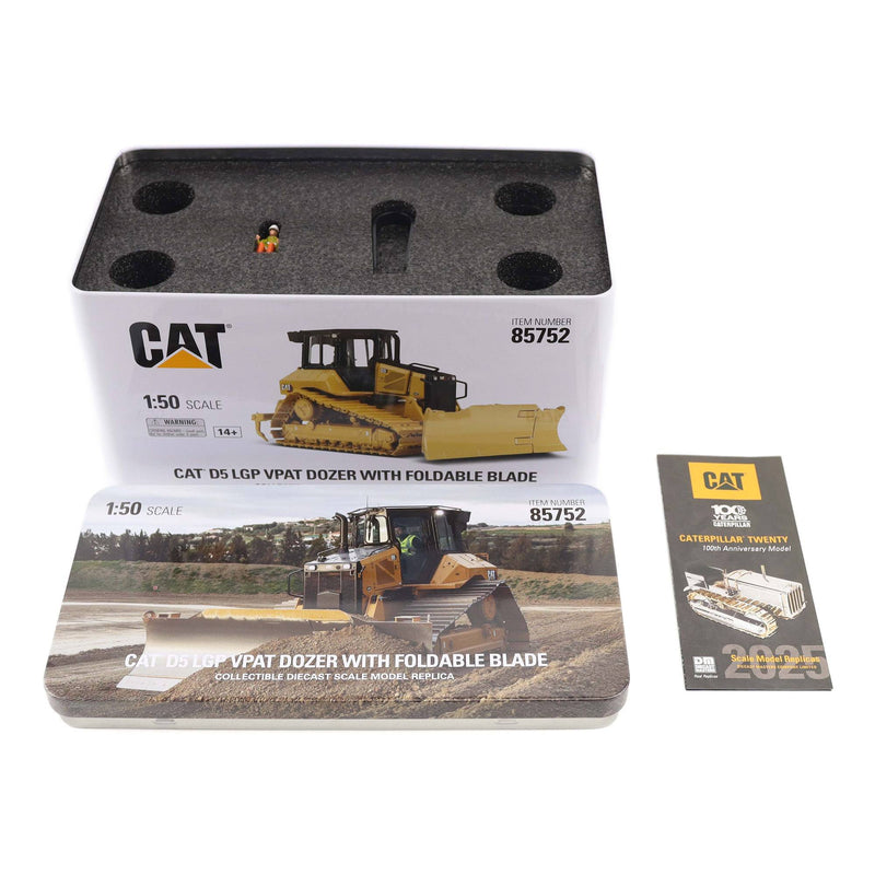 1/50 Caterpillar D5 LGP VPAT Dozer with Foldable Blade & Rear Ripper, Diecast Masters High Line Series