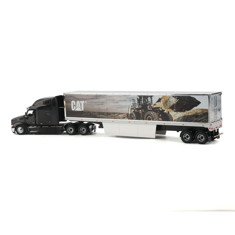1/50 Peterbilt 579 Ultra Loft Semi Truck with CAT Mural Box Trailer by Diecast Masters