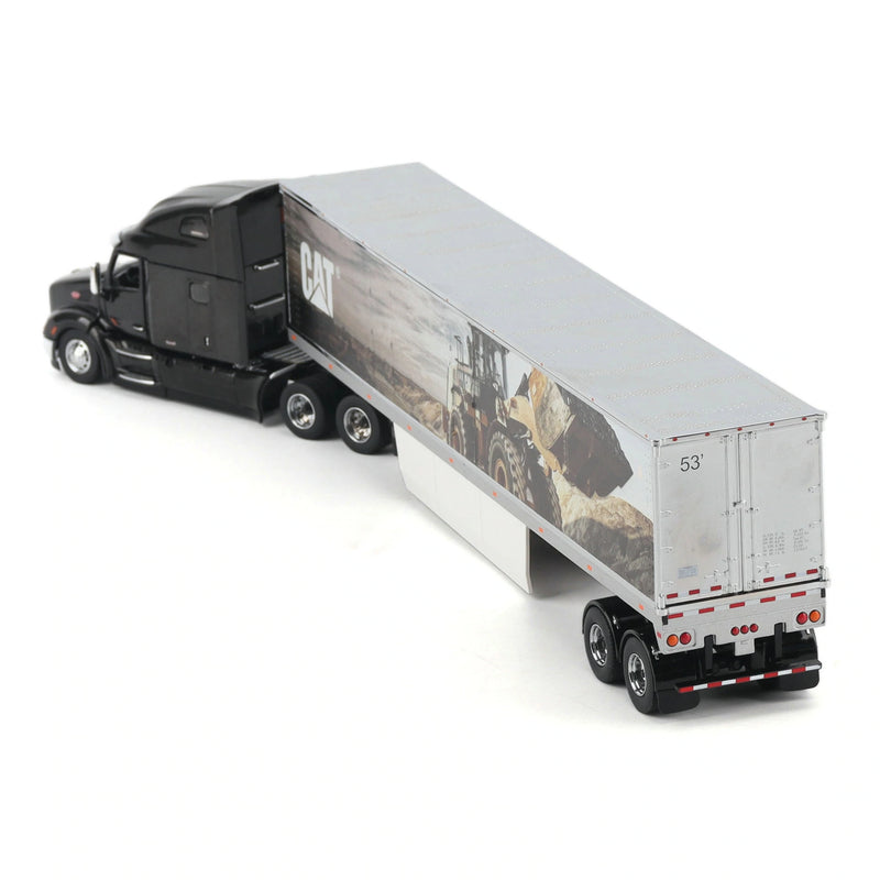 1/50 Peterbilt 579 Ultra Loft Semi Truck with CAT Mural Box Trailer by Diecast Masters