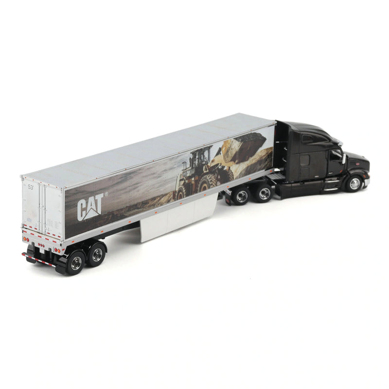 1/50 Peterbilt 579 Ultra Loft Semi Truck with CAT Mural Box Trailer by Diecast Masters