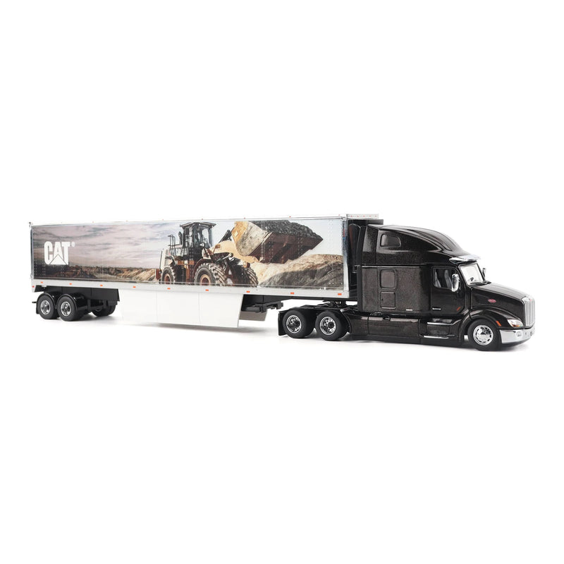 1/50 Peterbilt 579 Ultra Loft Semi Truck with CAT Mural Box Trailer by Diecast Masters