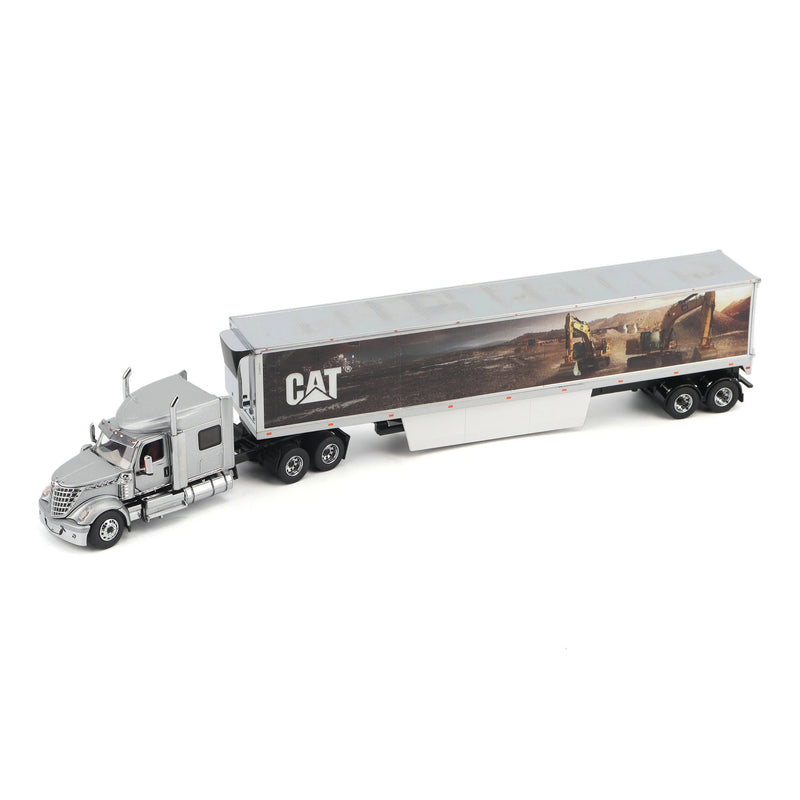 1/50 International Lonestar Semi Truck with CAT Mural Box Trailer by Diecast Masters