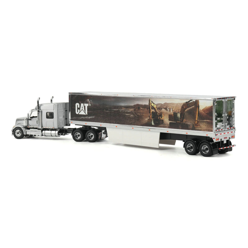 1/50 International Lonestar Semi Truck with CAT Mural Box Trailer by Diecast Masters