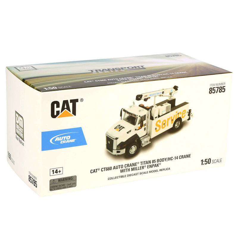 1/50 CAT CT660 Crane Truck with Titan 85 Body & Miller EnPack by Diecast Masters
