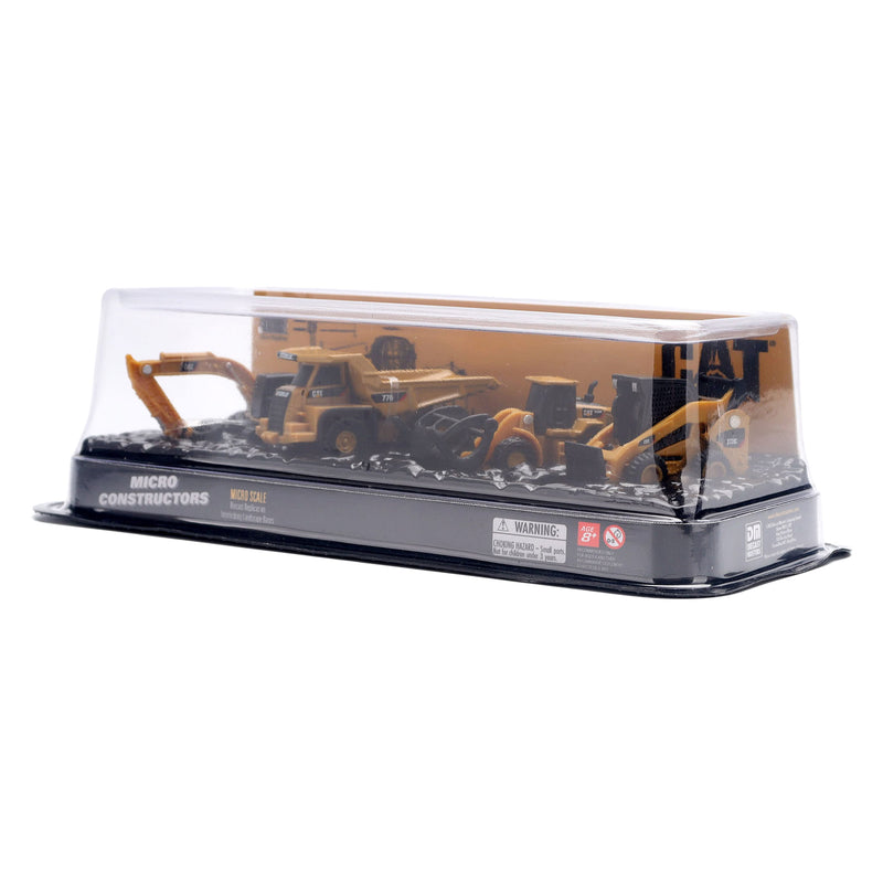 CAT Micro Constructors Set with Excavator, Off Highway Truck, Wheel Loader & Skid Steer Loader by Diecast Masters