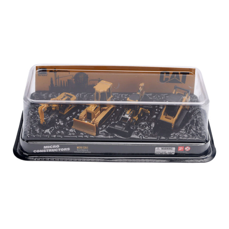 CAT Micro Constructors Set with Excavator, Tractor, Backhoe Loader & Track Loader by Diecast Masters